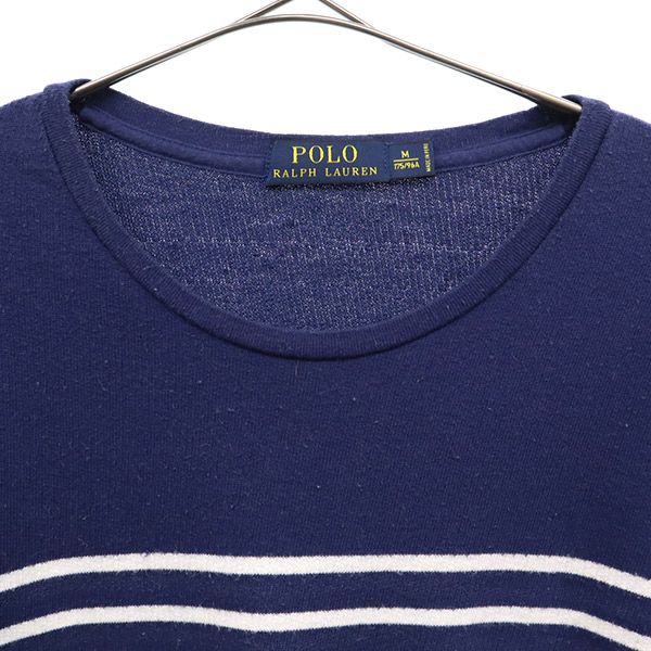 ポロラルフローレン ボーダー 長袖 Tシャツ M ネイビー×ホワイト POLO RALPH LAUREN メンズ