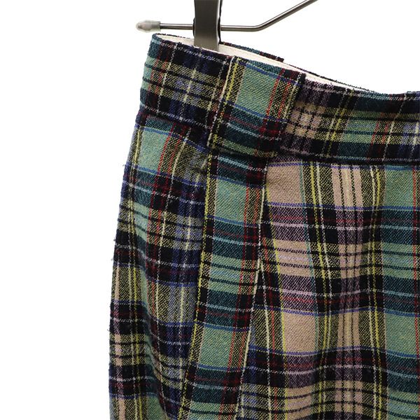 AALTO アールト ウールブレンド チェック ロングパンツ 34 メンズ