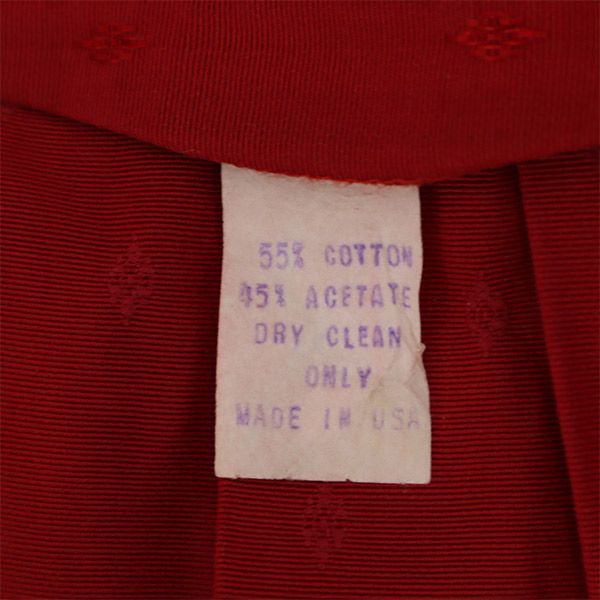 DARYLE ALEXANDER USA製 総柄 ロング丈 フレアスカート 10 レッド レディース