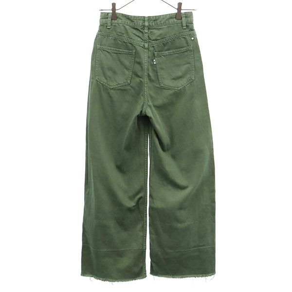 converse TOKYO コンバース トウキョウ 日本製 カットオフ ストレートデニムパンツ 2 カーキ レディース