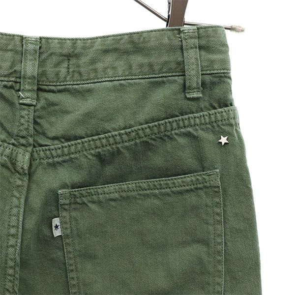 converse TOKYO コンバース トウキョウ 日本製 カットオフ ストレートデニムパンツ 2 カーキ レディース