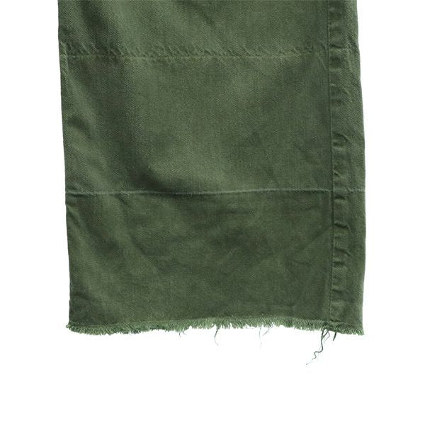 converse TOKYO コンバース トウキョウ 日本製 カットオフ ストレートデニムパンツ 2 カーキ レディース