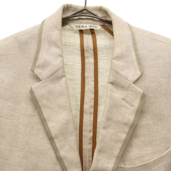 ザラマン リネン テーラードジャケット 34 ベージュ ZARA MAN メンズ