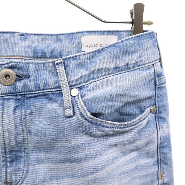 upper hights アッパーハイツ ストレートデニムパンツ W26 ブルー ジーパン レディース