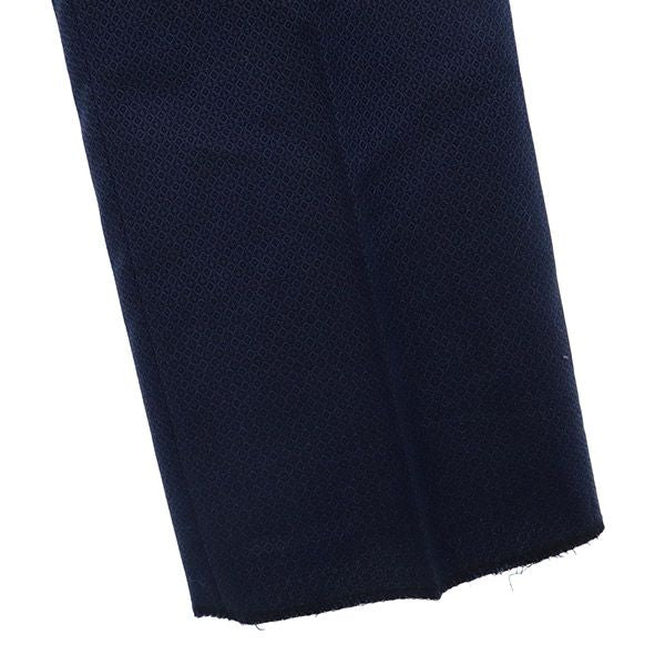 未使用 NO ID. ノーアイディ ウールブレンド 総柄 スラックスパンツ 3 ネイビー系 メンズ