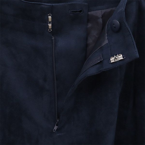 未使用 AMACA アマカ タック ワイドパンツ 40 ネイビー レディース