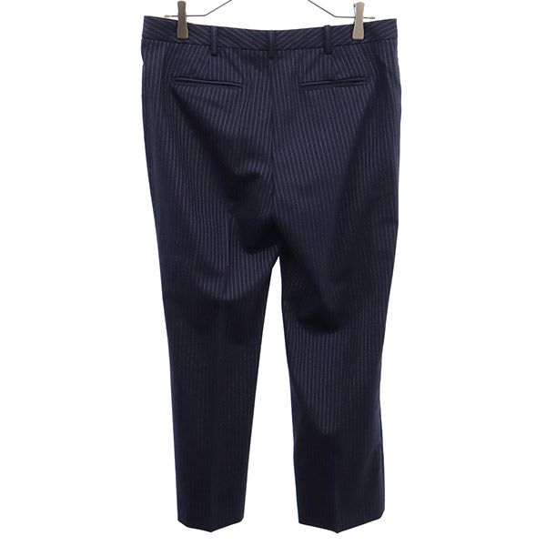 346 BROOKS BROTHERS 346 ブルックスブラザーズ ウールブレンド ストライプ スラックスパンツ 8 ネイビー レディース