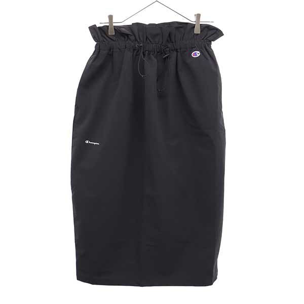 未使用 Champion チャンピオン ワンポイントワッペン ハイウエスト ロングスカート L ブラック レディース