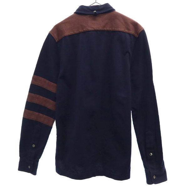 Brooks Brothers BLACK FLEECE ブルックスブラザーズ ブラックフリース 長袖 ポロシャツ BB1 ネイビー×パープル メンズ