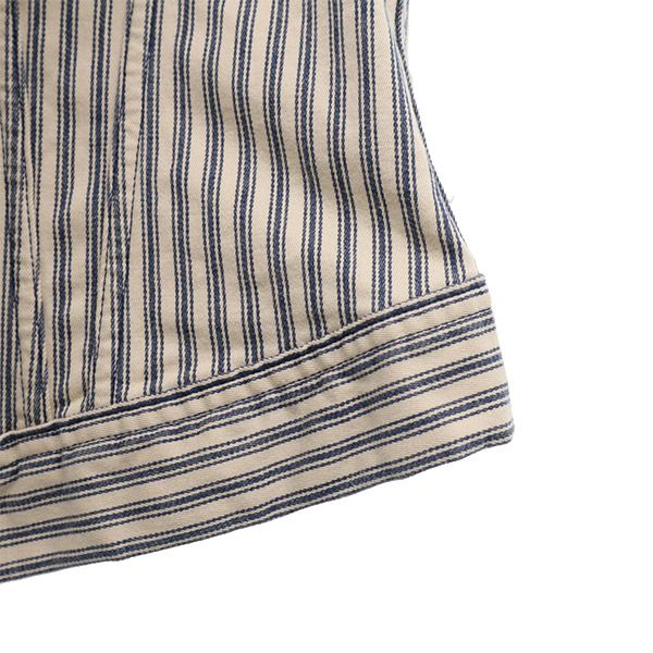 45rpm 45アールピーエム ストライプ ショート ジャケット 2 ベージュ×グリーン レディース