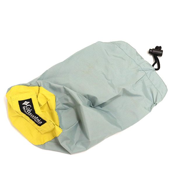 Columbia コロンビア アウトドア ナイロン マウンテンパーカー M ブルー×イエロー 収納ポーチ付き レディース