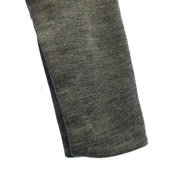 UN3D. アンスリード 長袖 ワンピース 36 グレー×レッド レディース