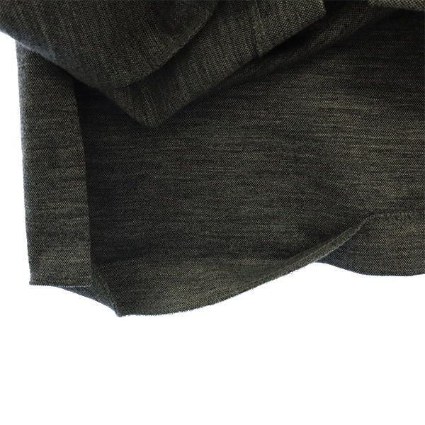 UN3D. アンスリード 長袖 ワンピース 36 グレー×レッド レディース