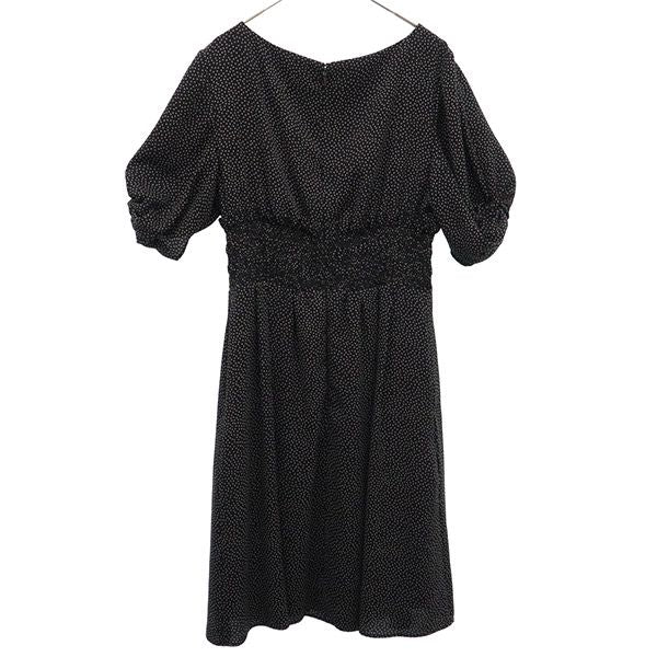TOCCA トッカ ドット柄 半袖 ワンピース 2 ブラック レディース