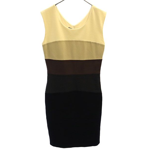 未使用 BCBGMAXAZRIA ビーシービージーマックスアズリア ノースリーブ ワンピース S ベージュ系 レディース