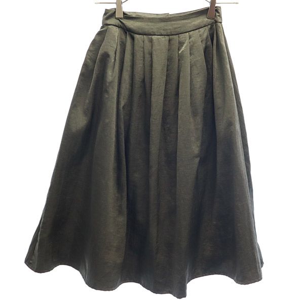 Darich ダーリッチ ミディ丈 タック フレアスカート F グレー レディース