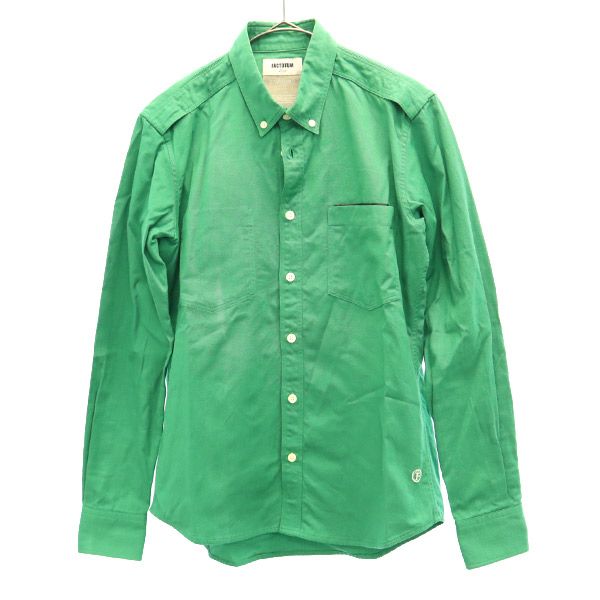 FACTOTUM ファクトタム 長袖 ボタンダウンシャツ F グリーン メンズ