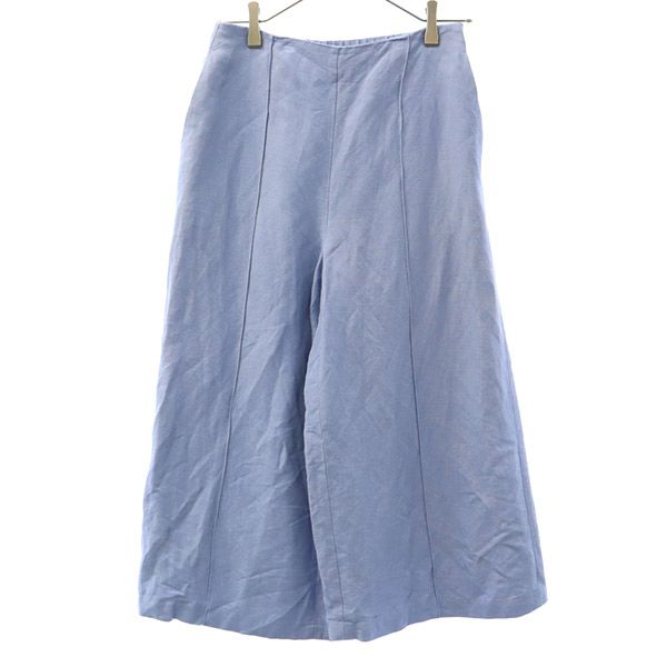 ミラオーウェン 09WFO181088 リネンブレンド クロップド ワイドパンツ 1 ブルー Mila Owen レディース