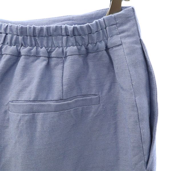 ミラオーウェン 09WFO181088 リネンブレンド クロップド ワイドパンツ 1 ブルー Mila Owen レディース