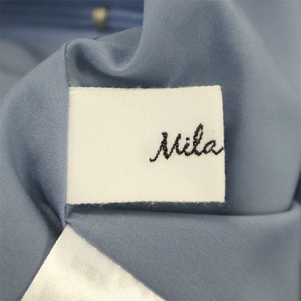 ミラオーウェン 09WFO181088 リネンブレンド クロップド ワイドパンツ 1 ブルー Mila Owen レディース