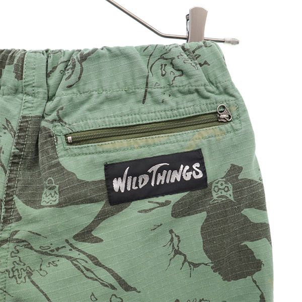 WILDTHINGS ワイルドシングス 総柄 アウトドアパンツ S グリーン系 メンズ