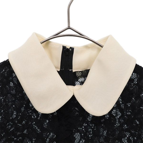 MUGUET ミュゲ 半袖 ワンピース 38 ブラック レディース