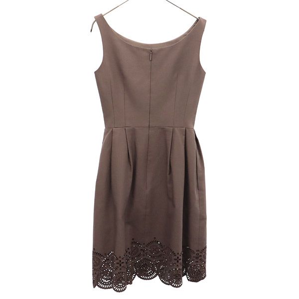 Rene basic ルネベーシック ノースリーブ ワンピース 32 ブラウン レディース