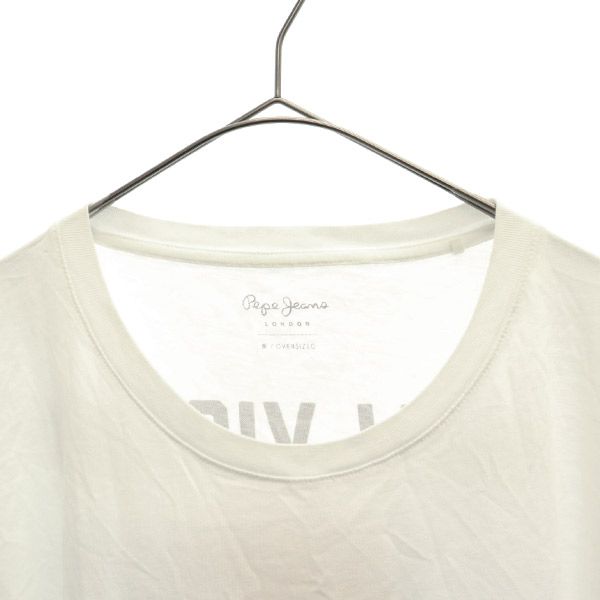 Pepe Jeans ペペジーンズ プリント 長袖 Tシャツ M ホワイト ローズ 薔薇 ロンT メンズ