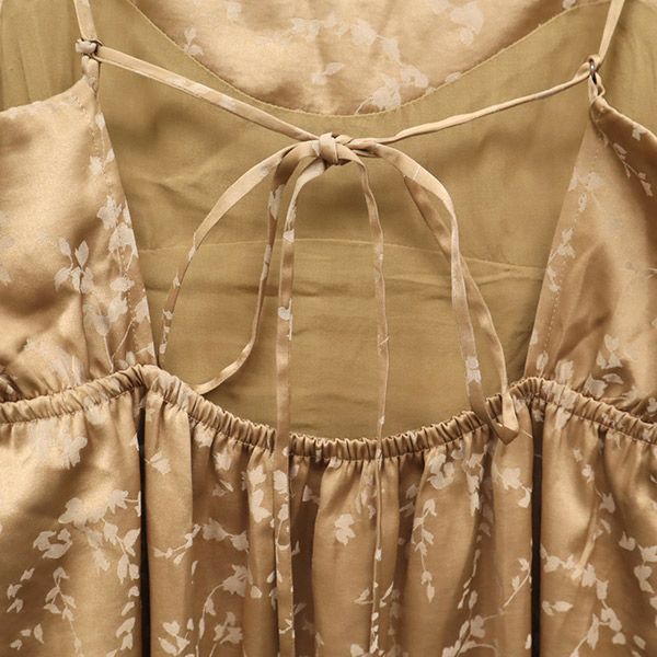 SNIDEL スナイデル SWFO201036 総柄 サテンジャガード キャミワンピース 1 ベージュ系 レディース