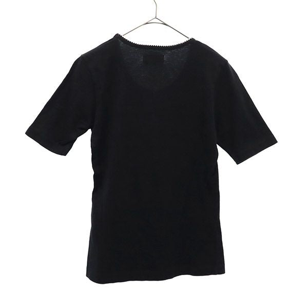 PINK HOUSE ピンクハウス プリント 半袖 Tシャツ M ブラック レディース