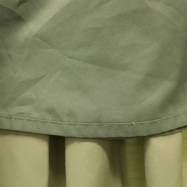 CLANE クラネ ミックスプリーツ アシンメトリー ロングスカート 1 グリーン レディース