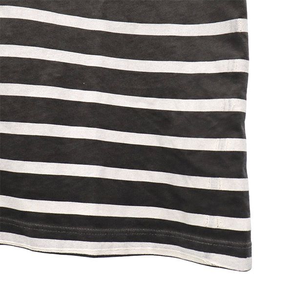 ディーゼルブラックゴールド ボーダー 半袖 Tシャツ M グレー系 DIESEL BLACK GOLD クルーネック メンズ