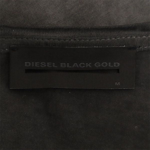 ディーゼルブラックゴールド ボーダー 半袖 Tシャツ M グレー系 DIESEL BLACK GOLD クルーネック メンズ