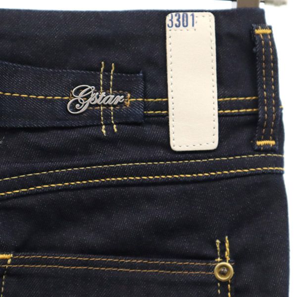 G-STAR ジースター ストレートデニムパンツ W26 ネイビー ジーパン レディース