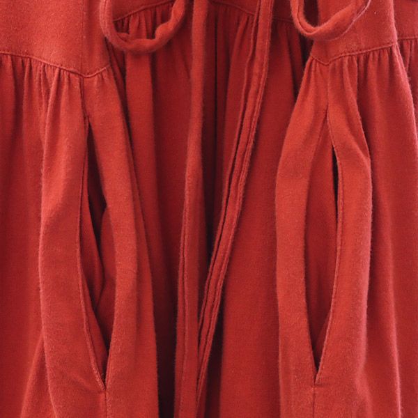 ピンクハウス プリント 半袖 ロングワンピース レッド×ホワイト PINK HOUSE レディース