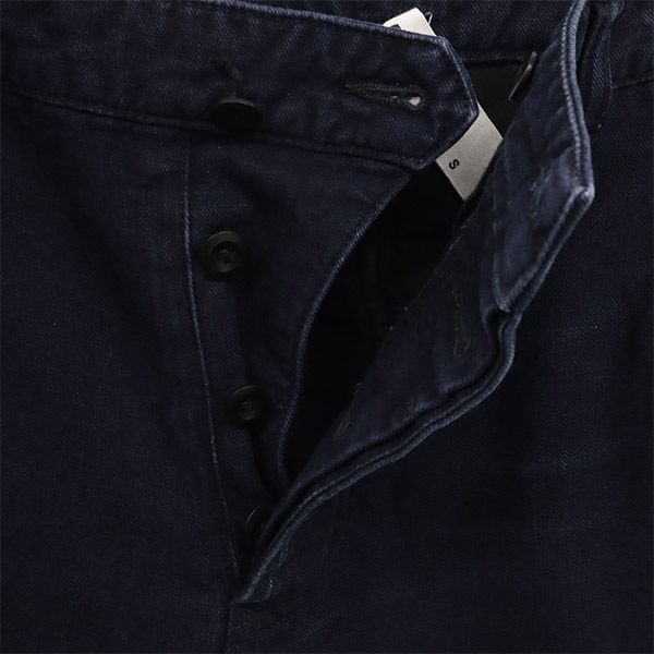 MARGARET HOWELL マーガレットハウエル MHL. ボタンフライ ストレートデニムパンツ S ネイビー ジーパン メンズ