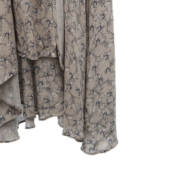 FRAY I.D フレイアイディー ヴィスコース フラワープリント 5分袖 ワンピース 0 グレー系 FWFO221049 レディース