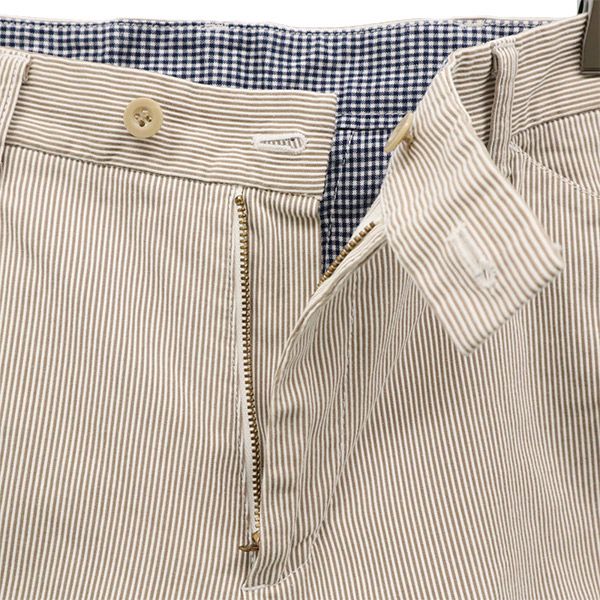 ディッキーズ ストライプ ショートパンツ M ホワイト×ブラウン Dickies メンズ