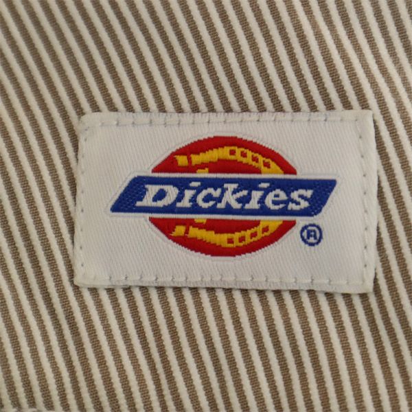 ディッキーズ ストライプ ショートパンツ M ホワイト×ブラウン Dickies メンズ