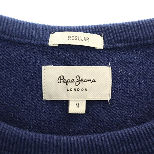 Pepe Jeans ペペジーンズ ワッペン 長袖 トレーナー M ネイビー スウェット メンズ