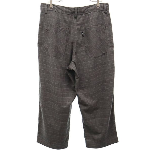 68&brothers シックスティエイトアンドブラザーズ チェック柄 2タック パンツ M グレー系 メンズ