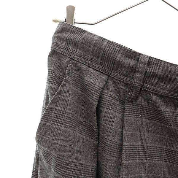 68&brothers シックスティエイトアンドブラザーズ チェック柄 2タック パンツ M グレー系 メンズ