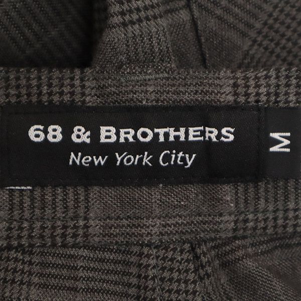 68&brothers シックスティエイトアンドブラザーズ チェック柄 2タック パンツ M グレー系 メンズ