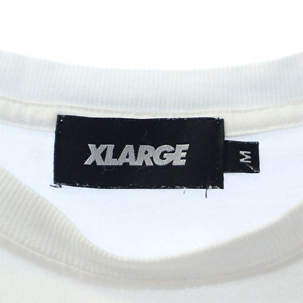 XLARGE エクストララージ プリント 半袖 Tシャツ M ホワイト クルーネック メンズ
