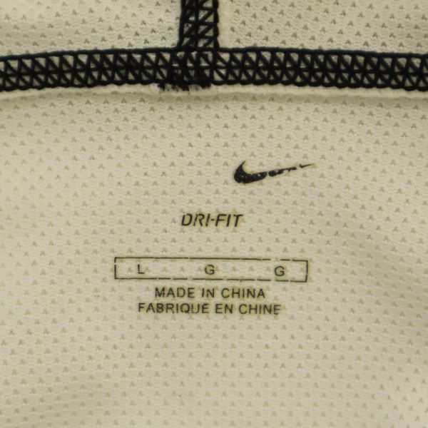 ナイキ ワンポイント刺繍 トレーニング 7分袖 ジップジャケット L ホワイト NIKE スポーツ フード付 レディース