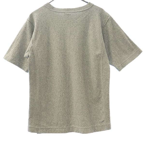 チャンピオン ワンポイントプリント 半袖 リバースウィーブ ヘビーウエイト Tシャツ SMALL グレー Champion クルーネック レディース