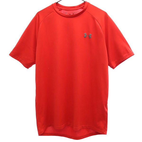 アンダーアーマー プリント トレーニング 半袖 Tシャツ MD レッド UNDER ARMOUR クルーネック スポーツ ウォームアップ メンズ