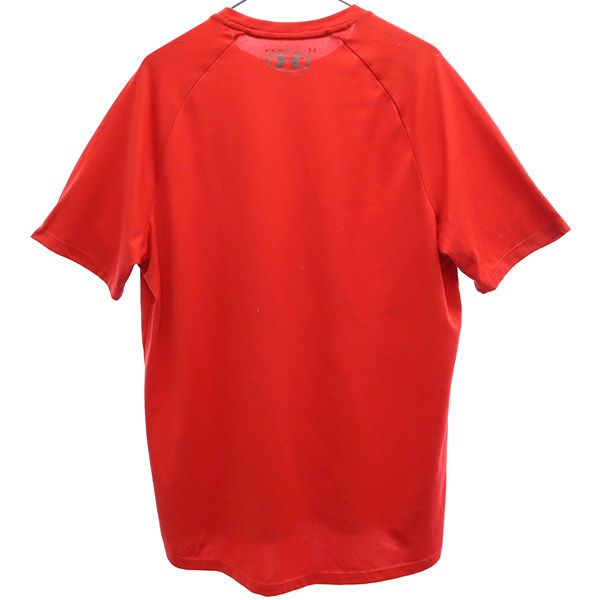 アンダーアーマー プリント トレーニング 半袖 Tシャツ MD レッド UNDER ARMOUR クルーネック スポーツ ウォームアップ メンズ