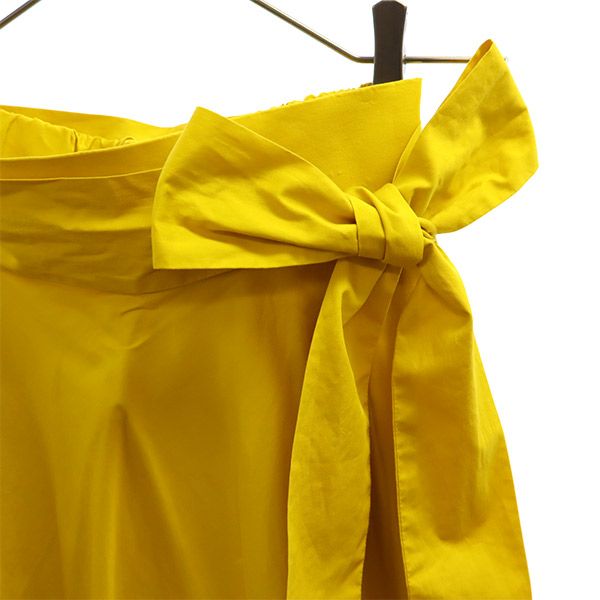 ユナイテッドアローズ ロング丈 フレアスカート 36 イエロー UNITED ARROWS レディース