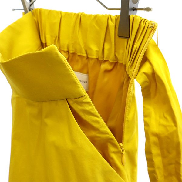 ユナイテッドアローズ ロング丈 フレアスカート 36 イエロー UNITED ARROWS レディース